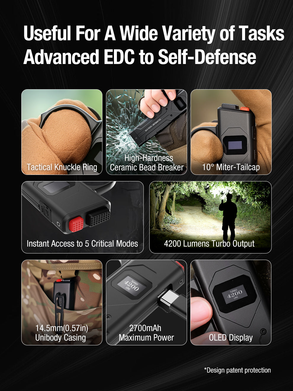 FlatTac X1-K mit Führungsring, 4200 Lumen (inkl. Akku)