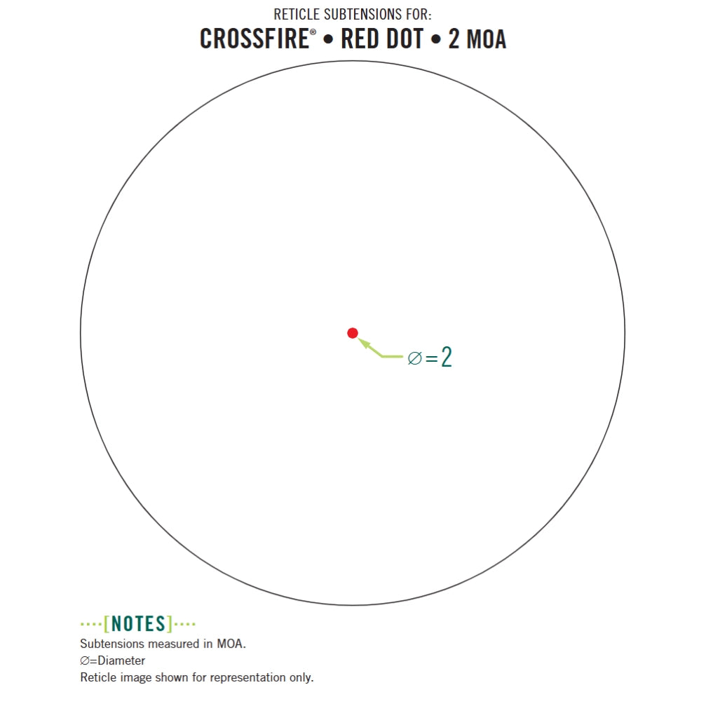 Vortex Crossfire Red Dot 2 MOA Dot