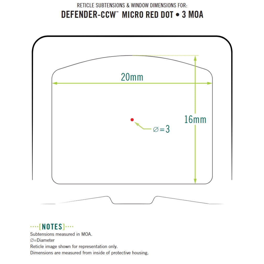 Vortex Defender-CCW Micro Red Dot 3 MOA
