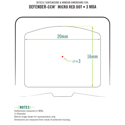 Vortex Defender-CCW Micro Red Dot 3 MOA