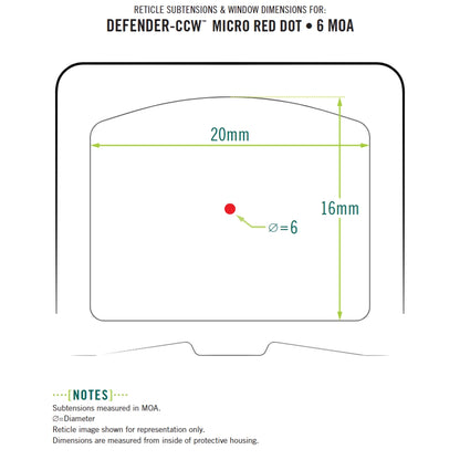 Vortex Defender-CCW Micro Red Dot 6 MOA