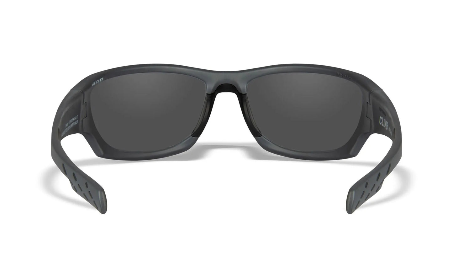 Verres WX CLIMB : CAPTIVATE™ Polarisé bleu miroir, Monture : gris mat