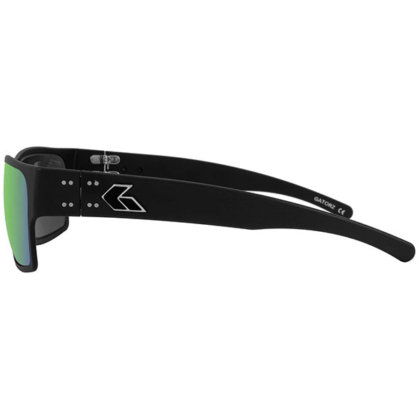 GATORZ Sonnenbrille DELTA polarisiert (Matte Black / Brown Polarized w/ Green Mirror)