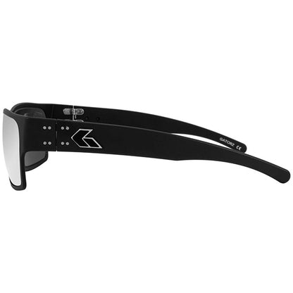 GATORZ Sonnenbrille DELTA polarisiert (Matte Black / Smoke Polarized w/ Chrome Mirror)