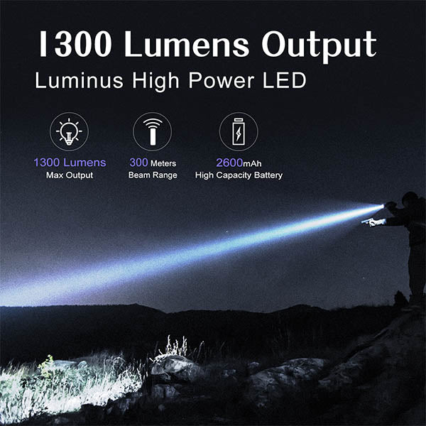 KLARUS, LED Taschenlampe XT11R, 1'300 Lumen (inkl. Akku)