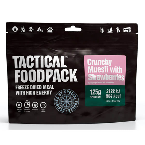 TACTICAL FOODPACK, Crunchy Muesli with Strawberries, 125g