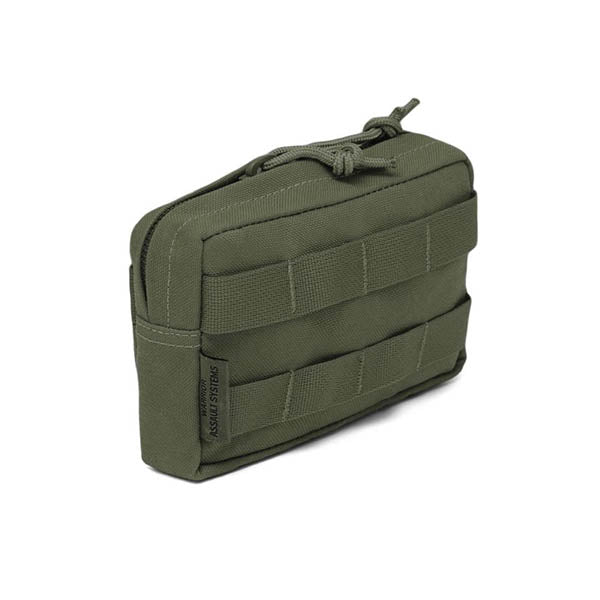 WARRIOR ASSAULT SYSTEMS, Small Horizontal MOLLE Pouch Zipped, OD green
