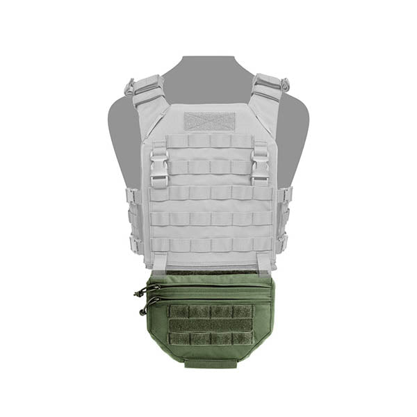 WARRIOR ASSAULT SYSTEMS, Drop Down Velcro Utility Pouch, OD green