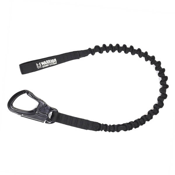 WARRIOR ASSAULT SYSTEMS, Personal Retention Lanyard with TANGO Carabiner Clip, black