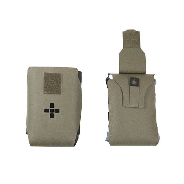 WARRIOR ASSAULT SYSTEMS, Laser Cut Large Horizontal Individual First Aid Kit, ranger green