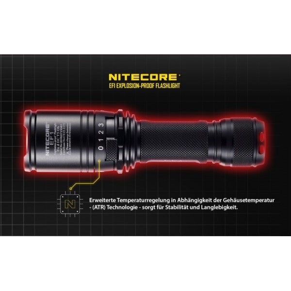 NITECORE, taktische LED-Taschenlampe EF1, 830 Lumen, ohne Akku