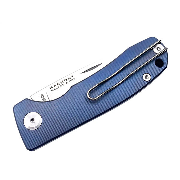 20% Rabatt: PMP KNIVES, Slip Joint Taschenmesser HARMONY, Titan, M390, blau