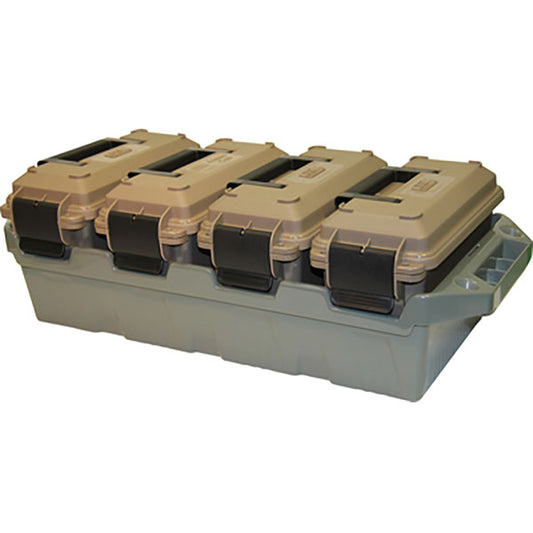 MTM CASE-GARD, Munitionsboxen 4-CAN AMMO CRATE 30 CAL AC4C, dark earth/green