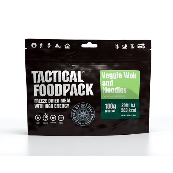 TACTICAL FOODPACK, 3-Mahlzeiten
Tactical Ration Bag VEGAN, 501g
