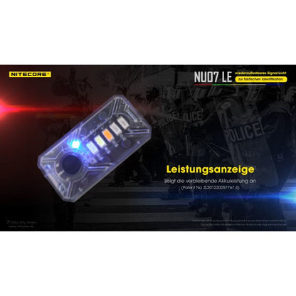 NITECORE taktische LED-SIGNALLAMPE NU07LE - 15 Lumen (inkl. Akku)