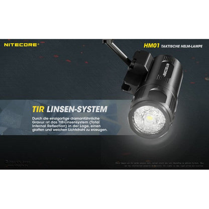 NITECORE LED-HELMLAMPE HM01 - 320 Lumen (inkl. CR123A Batterie), schwarz