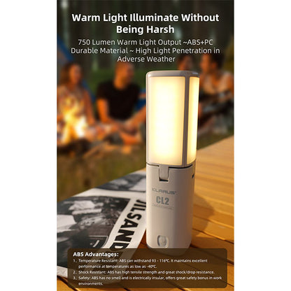KLARUS, auffaltbare LED Campinglampe CL2, 750 Lumen (inkl. Akkus)