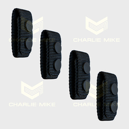 CHARLIE MIKE support de ceinture BELTKEEPER, lot de 4, noir lot de 4