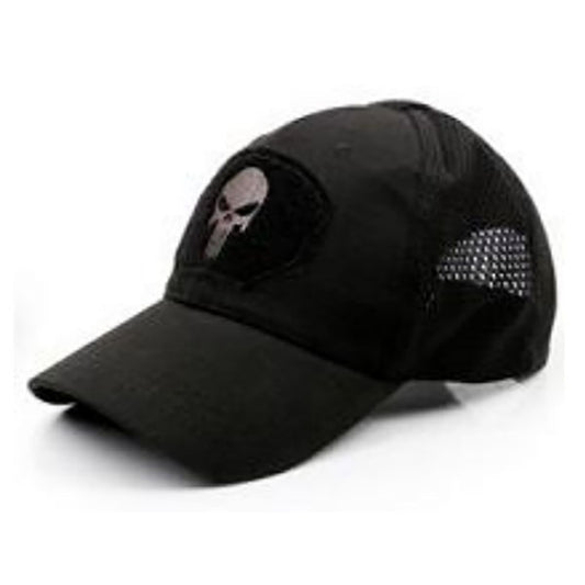 CHARLIE MIKE, casquette de baseball TAC BASE CAP MESH PUNISHER, ripstop, Velcro, noir Taille unique