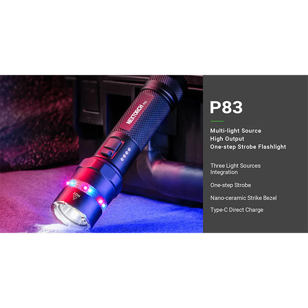 NEXTORCH taktische LED-Taschenlampe P83, 1'300 Lumen (inkl. Akku)