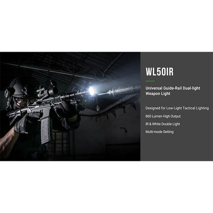 NEXTORCH Waffenlampe WL50 IR, 860 Lumen + IR (inkl. Batterien)