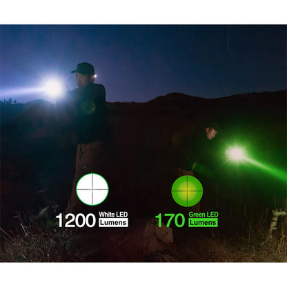 NEXTORCH LED-Taschenlampen Jagd-Set T5G SET V2.0, 1'200 Lumen (170 Lumen grün) (inkl. Akku)