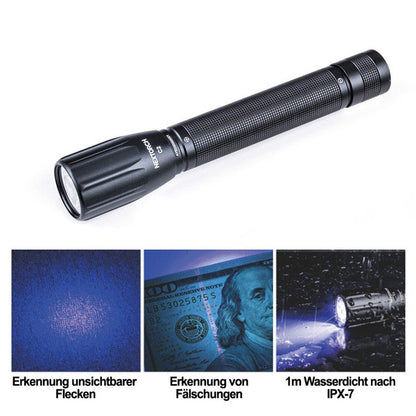 NEXTORCH UV-LED-Taschenlampe C2 UV, 405nm UV-Licht (inkl. Batterien)