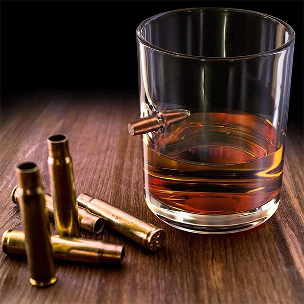OLD SOUTHERN BRASS, .308 Real Bullet Old Fashioned Whiskey Glas, 10 Ounces