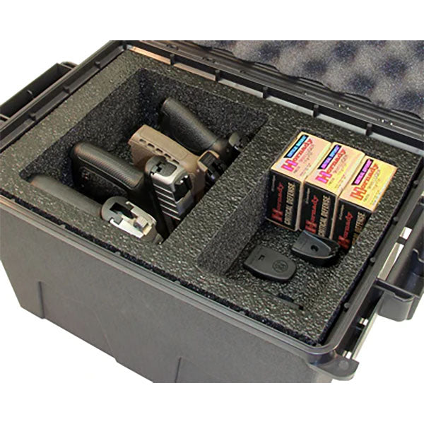 MTM CASE-GARD, Tactical Pistol Handgun Case 4 Guns, black