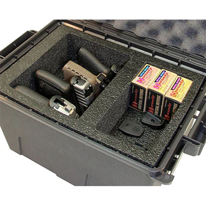 MTM CASE-GARD, Tactical Pistol Handgun Case 4 Guns, black