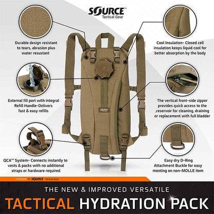 SOURCE, taktischer Trinkrucksack TACTICAL 3L, coyote