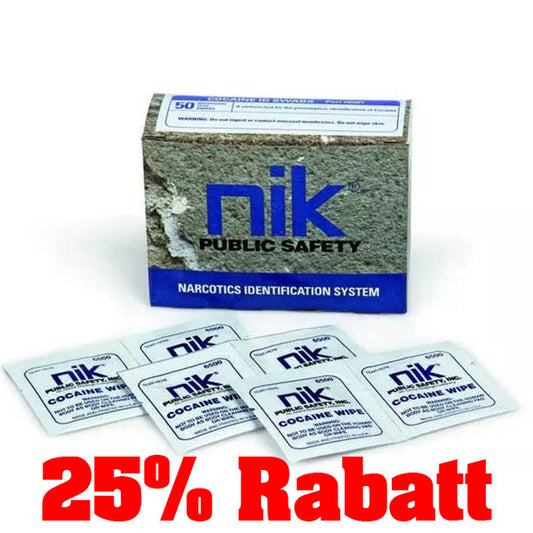 25% Rabatt: NIK Kokain ID Swabs, 50er-Pack