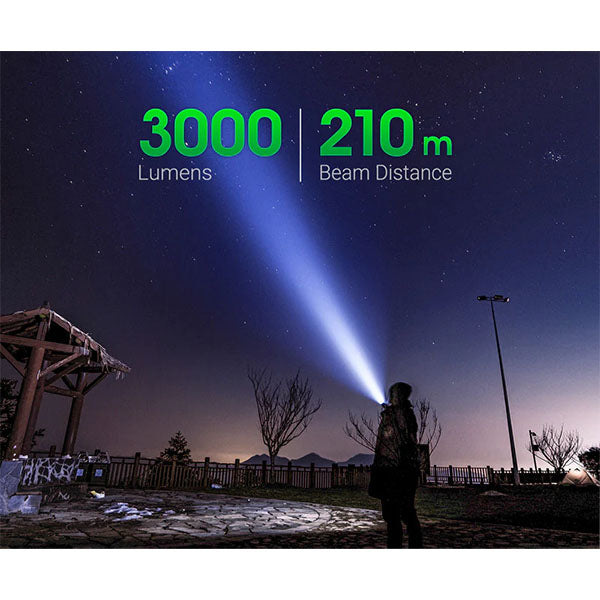 NEXTORCH LED-Taschenlampe E52C, 3'000 Lumen (inkl. Akku)