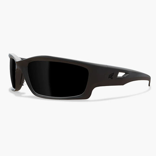 EDGE Sonnenbrille BLADE RUNNER, Soft Touch Matte Black Frame, Polarized Smoke Vapor Shield Lens (TSBR716VS)