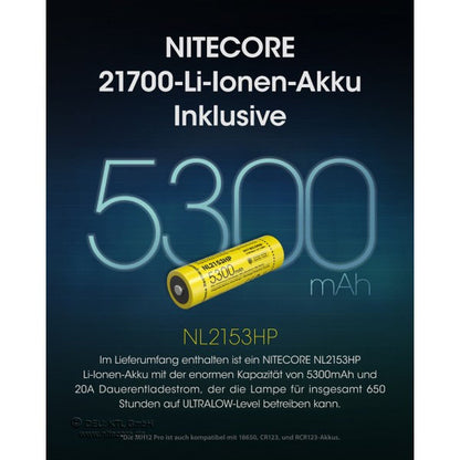 NITECORE, taktische LED-Taschenlampe MH12 PRO, 3'300 Lumen, inkl. Akku
