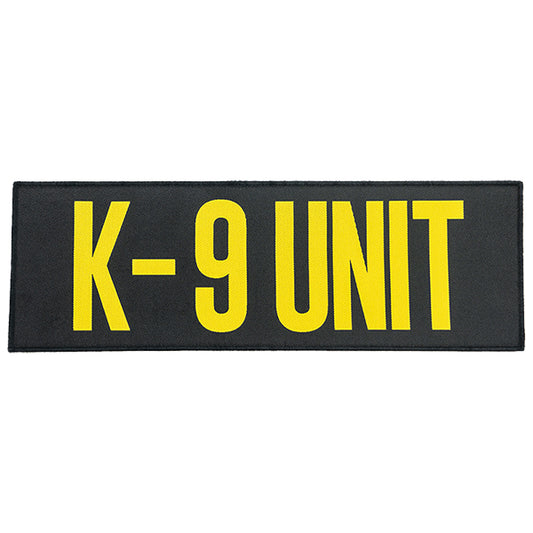 Klettabzeichen K-9 UNIT, 100x300mm, gelb