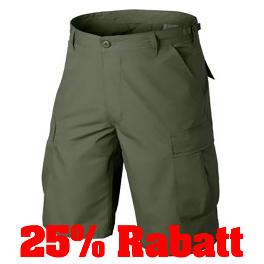 25% Rabatt: HELIKON-TEX Shorts BDU SHORTS - COTTON RIPSTOP, olive green, Gr. S