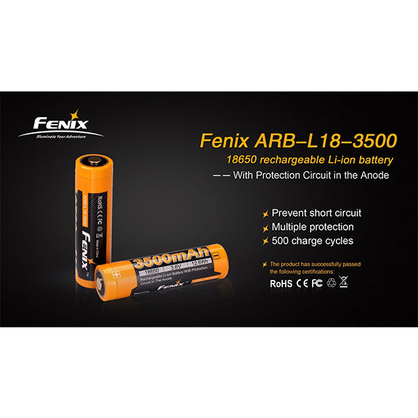 FENIX: Akku 18650, ARB-L18, 3500 mAh